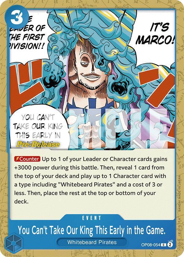 Common, Event, Two Legends, Two Legends Pre-Release Cards, Whitebeard Pirates You Can't Take Our King This Early in the Game. [Two Legends Pre-Release Cards] - Trading Card World