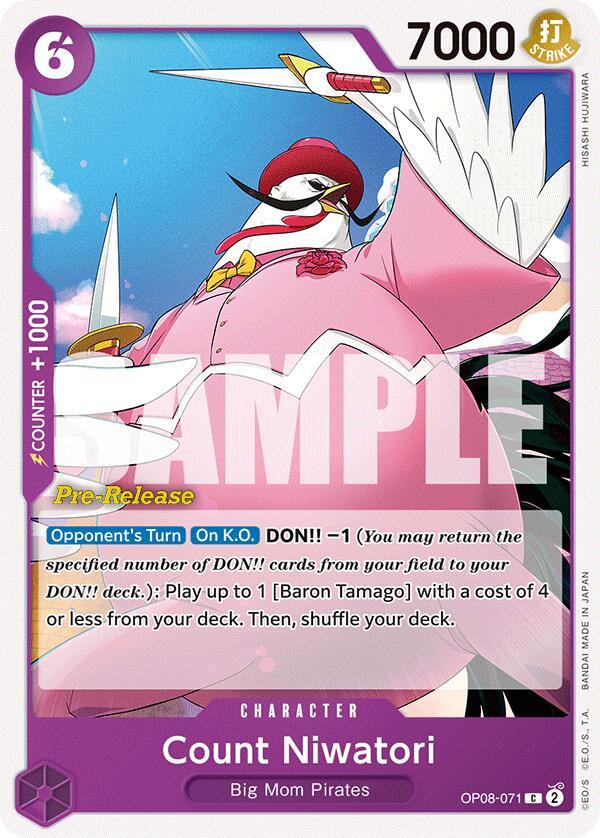 Big Mom Pirates, Character, Common, Two Legends, Two Legends Pre-Release Cards Count Niwatori [Two Legends Pre-Release Cards] - Trading Card World