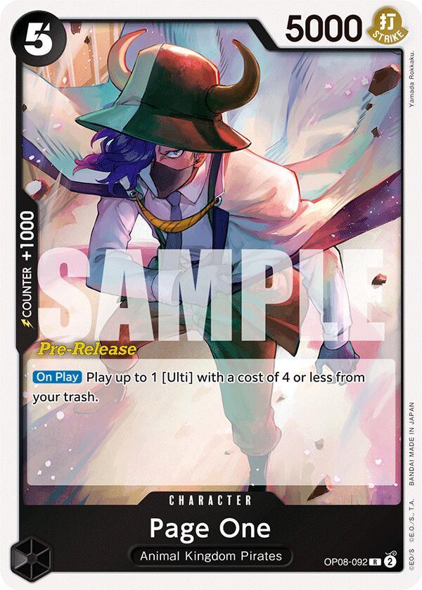 Animal Kingdom Pirates, Character, Common, Two Legends, Two Legends Pre-Release Cards Page One [Two Legends Pre-Release Cards] - Trading Card World