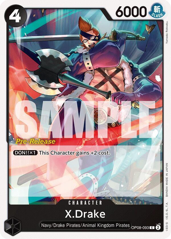 Animal Kingdom Pirates, Character, Common, Drake Pirates, Navy, Two Legends, Two Legends Pre-Release Cards X.Drake [Two Legends Pre-Release Cards] - Trading Card World