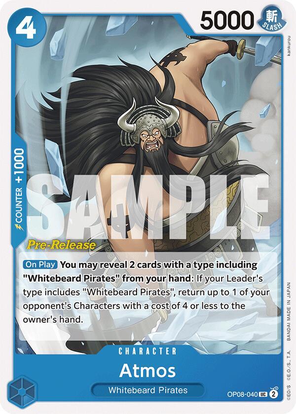 Character, Two Legends, Two Legends Pre-Release Cards, Uncommon, Whitebeard Pirates Atmos [Two Legends Pre-Release Cards] - Trading Card World