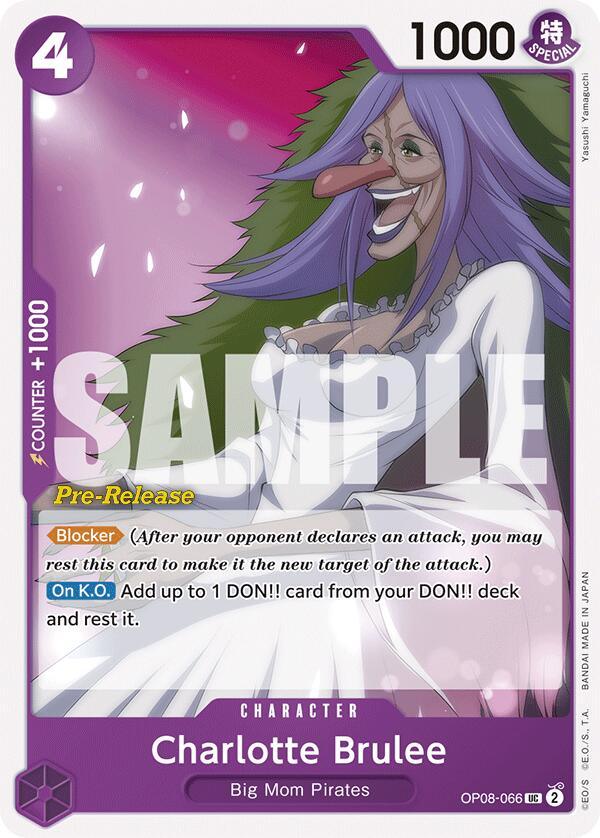 Big Mom Pirates, Character, Two Legends, Two Legends Pre-Release Cards, Uncommon Charlotte Brulee [Two Legends Pre-Release Cards] - Trading Card World