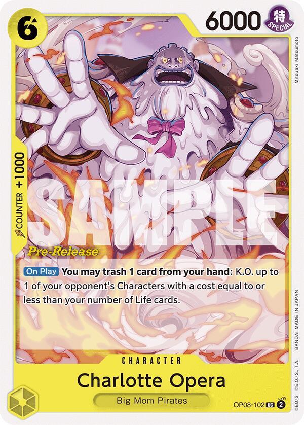 Big Mom Pirates, Character, Two Legends, Two Legends Pre-Release Cards, Uncommon Charlotte Opera [Two Legends Pre-Release Cards] - Trading Card World