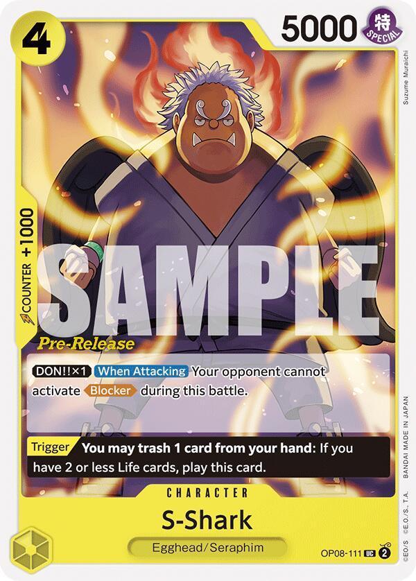 Character, Egghead, Seraphim, Two Legends, Two Legends Pre-Release Cards, Uncommon S-Shark [Two Legends Pre-Release Cards] - Trading Card World