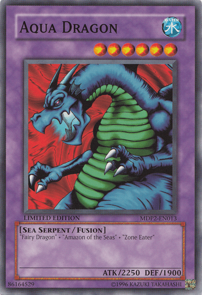 Common, Fusion Monster, Limited, McDonald's Promo Series 2, Sea Serpent, Water Aqua Dragon [MDP2-EN013] Common - Trading Card World