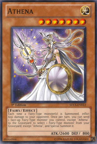 1st Edition, Common, Effect Monster, Fairy, Light, Structure Deck: Lost Sanctuary Athena [SDLS-EN012] Common - Trading Card World