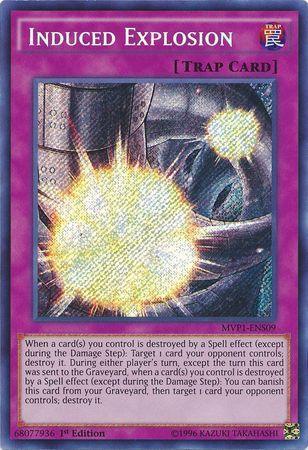 1st Edition, Normal Trap, Secret Rare, The Dark Side of Dimensions Movie Pack: Secret Edition, Trap Induced Explosion [MVP1-ENS09] Secret Rare - Trading Card World