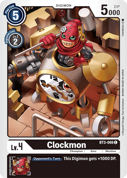 Black, BT3-066, Champion, Common, Data, Digimon, Machine, Release Special Booster Ver.1.5 Clockmon [BT3-066] [Release Special Booster Ver.1.5] - Trading Card World