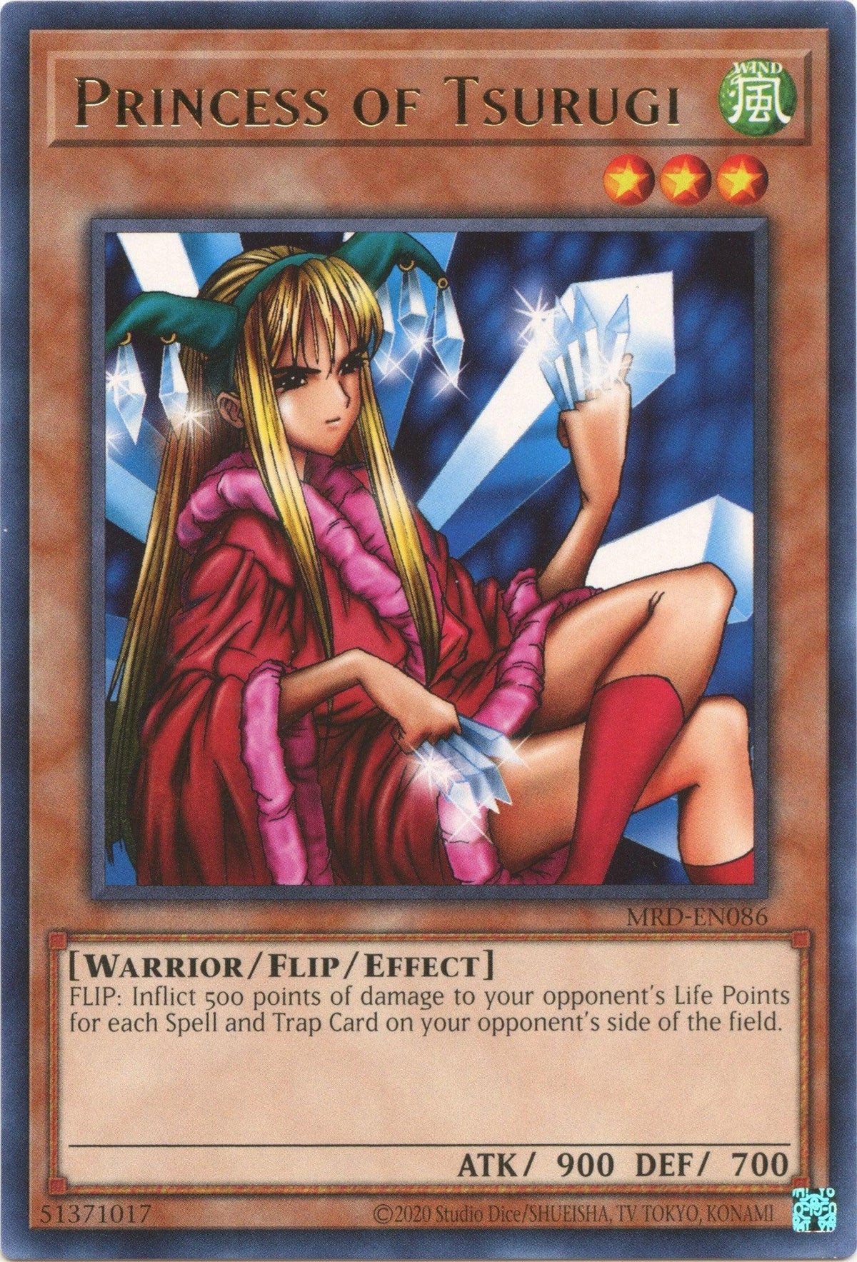 Effect Monster, Metal Raiders (25th Anniversary Edition), Rare, Unlimited, Warrior, Wind Princess of Tsurugi (25th Anniversary) [MRD-EN086] Rare - Trading Card World