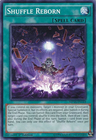 1st Edition, 2016 Mega-Tins Mega Pack, Common, Normal Spell, Spell, Unlimited Shuffle Reborn [MP16-EN144] Common - Trading Card World