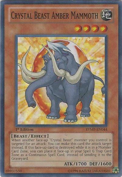 1st Edition, Beast, Earth, Effect Monster, Ra Yellow Mega Pack, Super Rare, Unlimited Crystal Beast Amber Mammoth [RYMP-EN044] Super Rare - Trading Card World