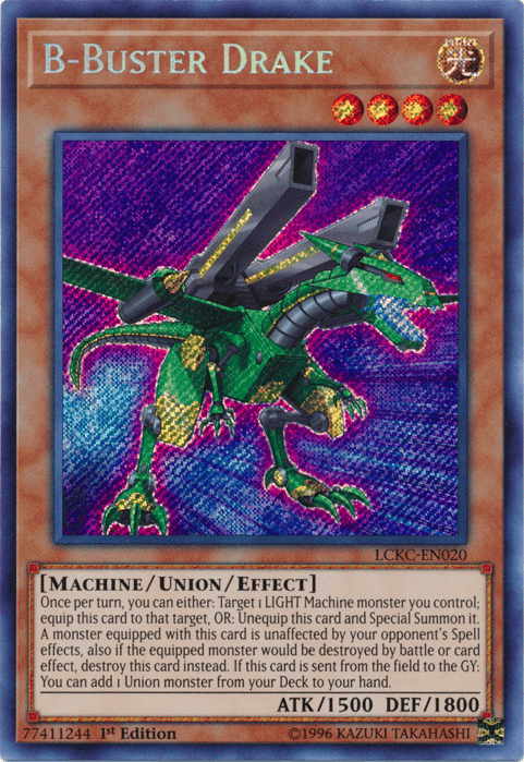 1st Edition, Legendary Collection Kaiba, Light, Machine, Secret Rare, Union/Effect Monster, Unlimited B-Buster Drake [LCKC-EN020] Secret Rare - Trading Card World