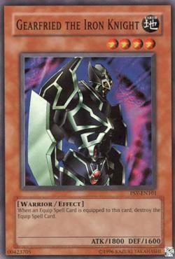 Earth, Effect Monster, Pharaoh's Servant, Super Rare, Unlimited, Warrior Gearfried the Iron Knight [PSV-EN101] Super Rare - Trading Card World