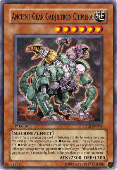1st Edition, Common, Earth, Effect Monster, Machine, Structure Deck: Machine Re-Volt, Unlimited Ancient Gear Gadjiltron Chimera [SD10-EN002] Common - Trading Card World