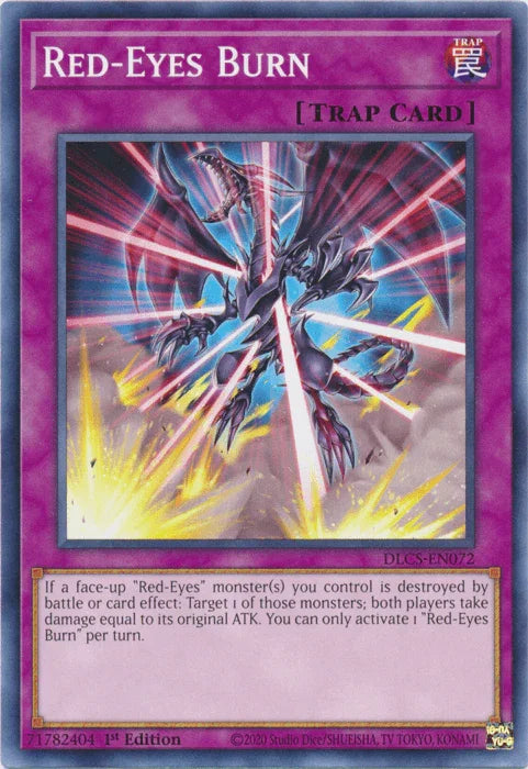 1st Edition, Common, Dragons of Legend: The Complete Series, Normal Trap, Trap Red-Eyes Burn [DLCS-EN072] Common - Trading Card World