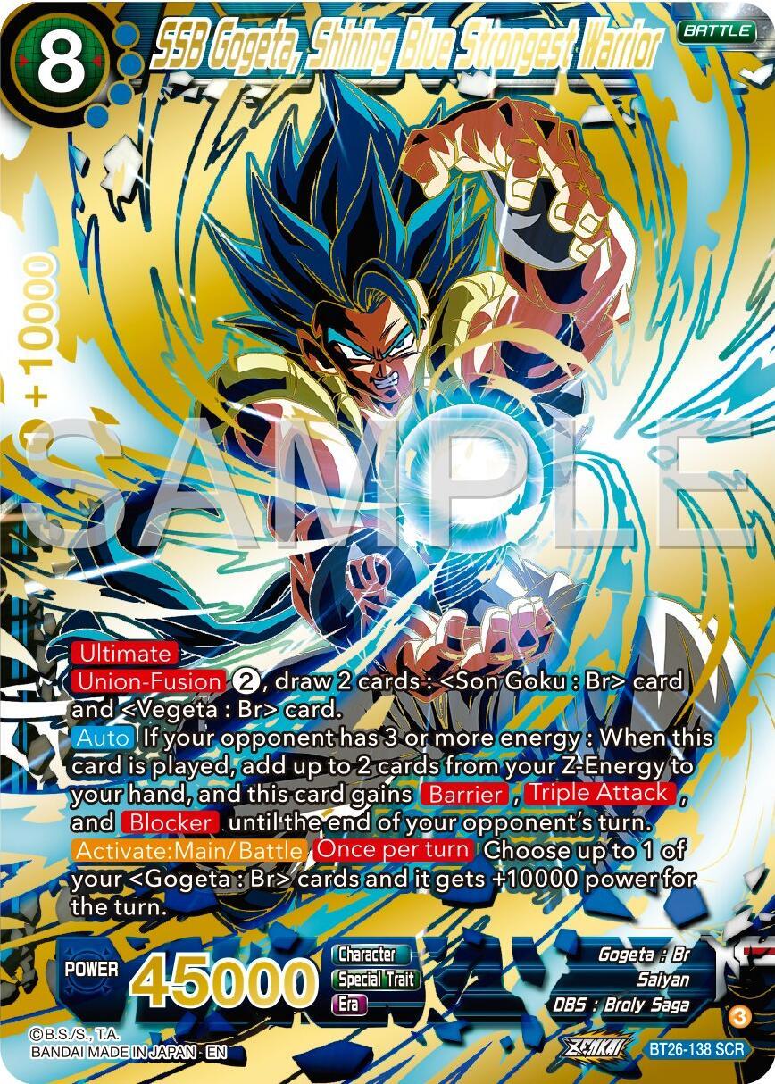 Battle, Blue, BT26-138, DBS : Broly Saga, Gogeta : Br, Parallel Foil, Saiyan, Secret Rare, Ultimate Advent SSB Gogeta, Shining Blue Strongest Warrior (BT26-138) [Ultimate Advent] - Trading Card World