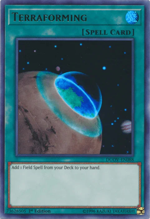 1st Edition, Duel Overload, Normal Spell, Spell, Ultra Rare Terraforming [DUOV-EN088] Ultra Rare - Trading Card World