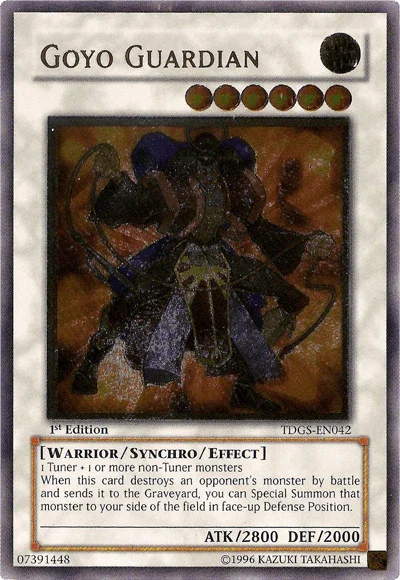 1st Edition, Earth, Synchro/Effect Monster, The Duelist Genesis, Ultimate Rare, Unlimited, Warrior Goyo Guardian [TDGS-EN042] Ultimate Rare - Trading Card World