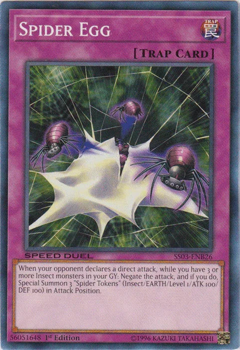 1st Edition, Common, Normal Trap, Speed Duel: Ultimate Predators, Trap Spider Egg [SS03-ENB26] Common - Trading Card World