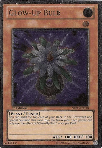 1st Edition, Earth, Plant, Starstrike Blast, Tuner/Effect Monster, Ultimate Rare Glow-Up Bulb [STBL-EN018] Ultimate Rare - Trading Card World