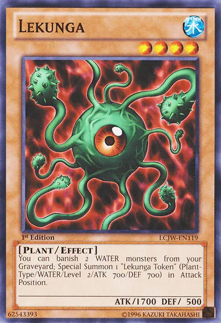 1st Edition, Common, Effect Monster, Legendary Collection 4: Joey's World, Plant, Water Lekunga [LCJW-EN119] Common - Trading Card World