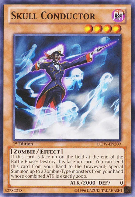 1st Edition, Common, Dark, Effect Monster, Legendary Collection 4: Joey's World, Zombie Skull Conductor [LCJW-EN209] Common - Trading Card World