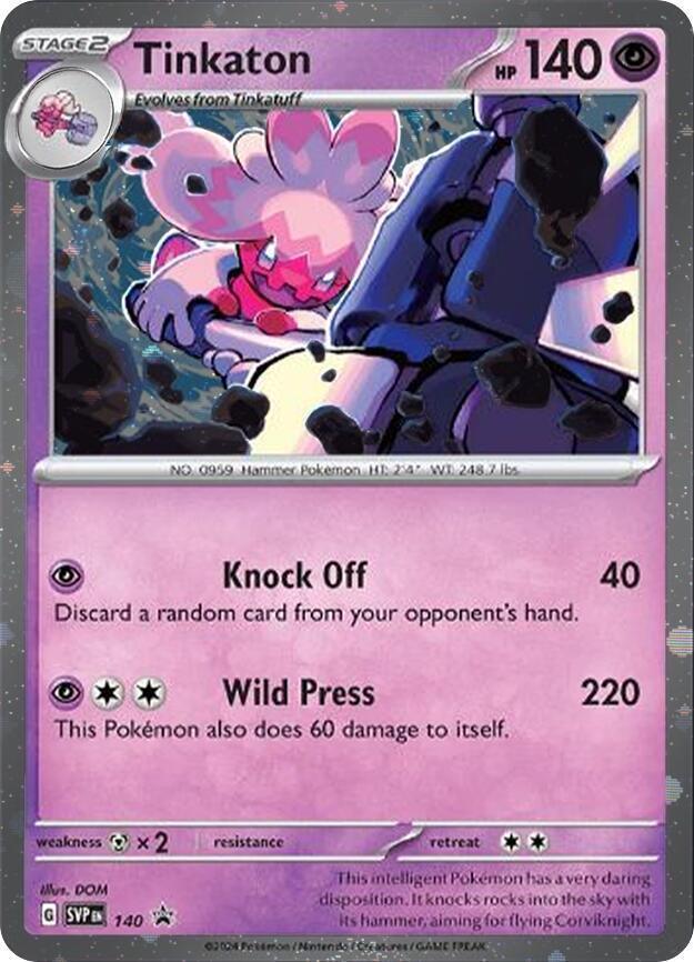 SV: Scarlet & Violet Promo Cards Tinkaton (SVP140) (Cosmos Holo) [SV: Scarlet & Violet Promo Cards] - Trading Card World