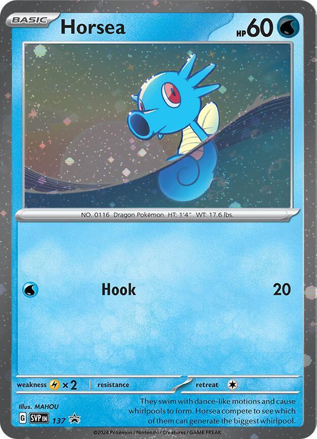SV: Scarlet & Violet Promo Cards Horsea (SVP137) (Cosmo Holo) [SV: Scarlet & Violet Promo Cards] - Trading Card World