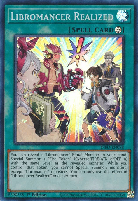 1st Edition, Continuous Spell, Dimension Force, Spell, Super Rare Libromancer Realized [DIFO-EN088] Super Rare - Trading Card World