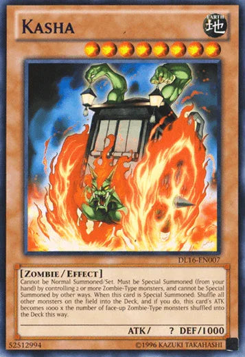 Duelist League Promo, Earth, Effect Monster, Rare, Unlimited, Zombie Kasha (Purple) [DL16-EN007] Rare - Trading Card World