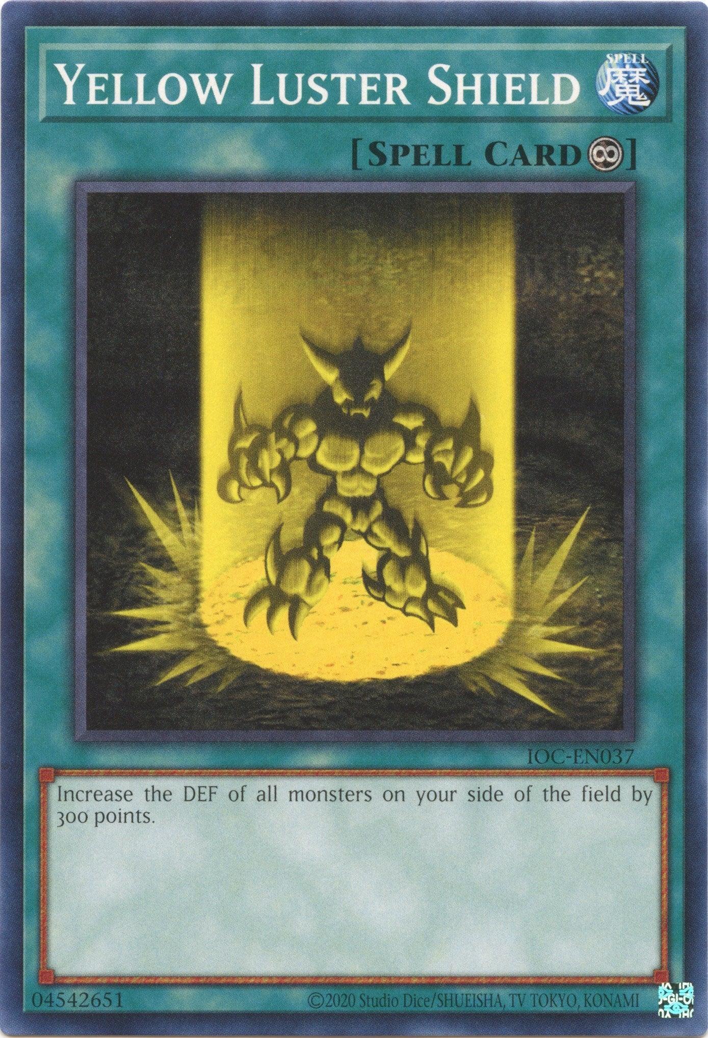 Common, Invasion of Chaos (25th Anniversary Edition), Normal Spell, Spell, Unlimited Yellow Luster Shield (25th Anniversary) [IOC-EN037] Common - Trading Card World