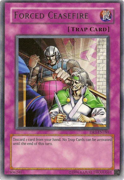 Dark Revelation Volume 3, Normal Trap, Rare, Trap, Unlimited Forced Ceasefire [DR3-EN180] Rare - Trading Card World