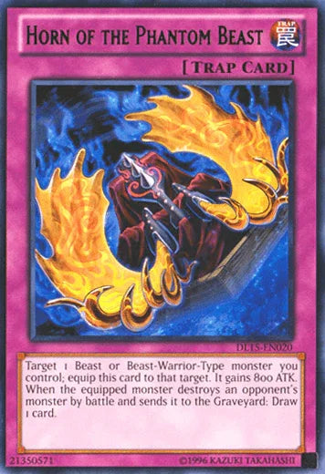 Duelist League Promo, Normal Trap, Rare, Trap, Unlimited Horn of the Phantom Beast (Green) [DL15-EN020] Rare - Trading Card World