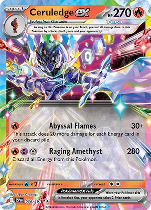 036, Double Rare, Scarlet & Violet: Surging Sparks Ceruledge ex (036/191) [Scarlet & Violet: Surging Sparks] - Trading Card World