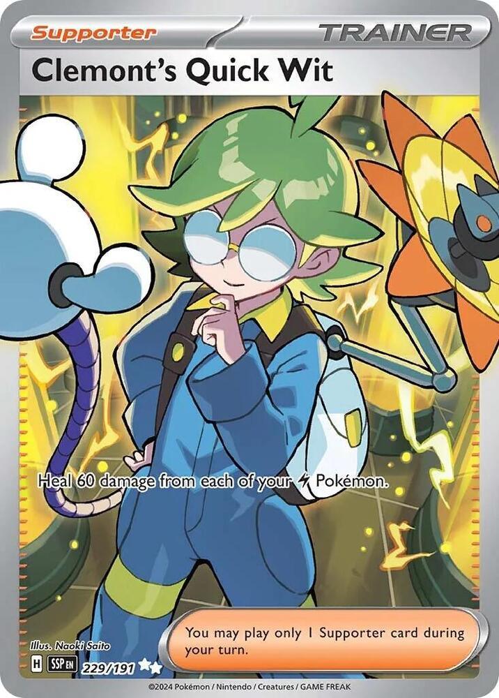Scarlet & Violet: Surging Sparks Clemont's Quick Wit (229/191) [Scarlet & Violet: Surging Sparks] - Trading Card World
