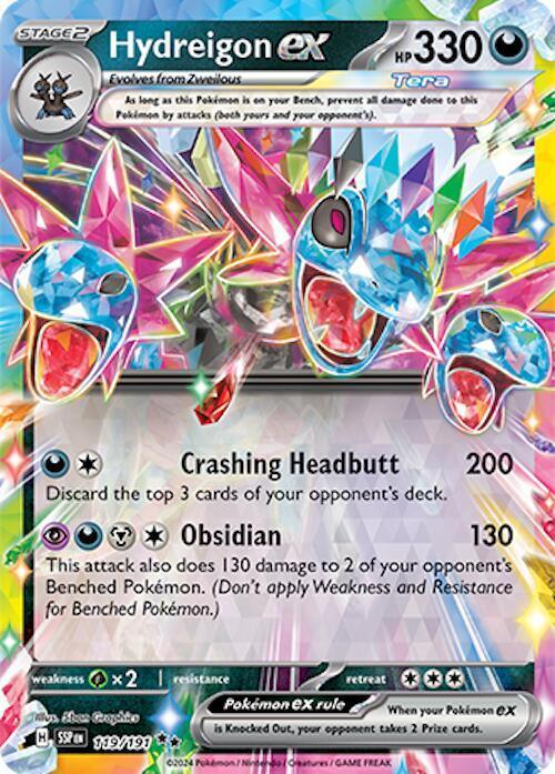119, Double Rare, Scarlet & Violet: Surging Sparks Hydreigon ex (119/191) [Scarlet & Violet: Surging Sparks] - Trading Card World