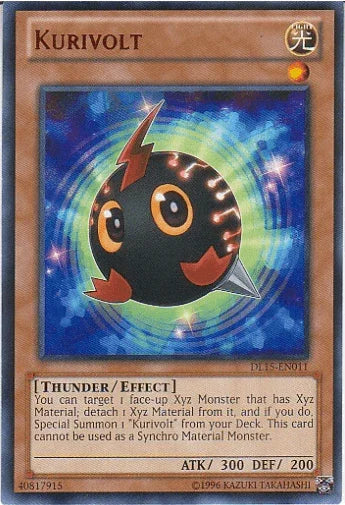 Duelist League Promo, Effect Monster, Light, Rare, Thunder, Unlimited Kurivolt (Red) [DL15-EN011] Rare - Trading Card World