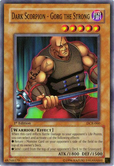 1st Edition, Common, Dark, Dark Crisis, Effect Monster, Unlimited, Warrior Dark Scorpion - Gorg the Strong [DCR-060] Common - Trading Card World