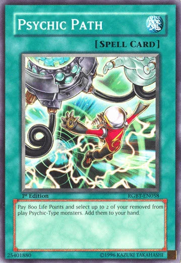 1st Edition, Common, Normal Spell, Raging Battle, Spell, Unlimited Psychic Path [RGBT-EN058] Common - Trading Card World
