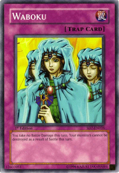 1st Edition, Common, Normal Trap, Structure Deck: Invincible Fortress, Trap, Unlimited Waboku [SD7-EN026] Common - Trading Card World