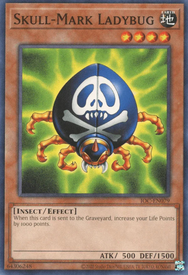 Common, Earth, Effect Monster, Insect, Invasion of Chaos, Unlimited Skull-Mark Ladybug [IOC-EN079] Common - Trading Card World