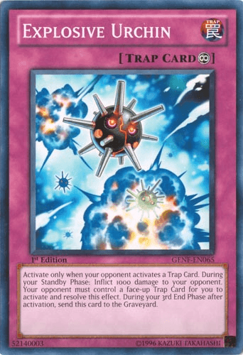 1st Edition, Common, Continuous Trap, Generation Force, Trap, Unlimited Explosive Urchin [GENF-EN065] Common - Trading Card World