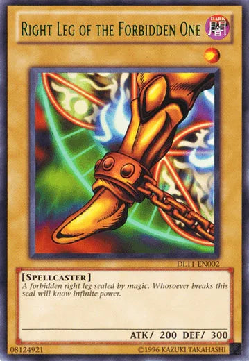 Dark, Duelist League Promo, Normal Monster, Rare, Spellcaster, Unlimited Right Leg of the Forbidden One (Green) [DL11-EN002] Rare - Trading Card World