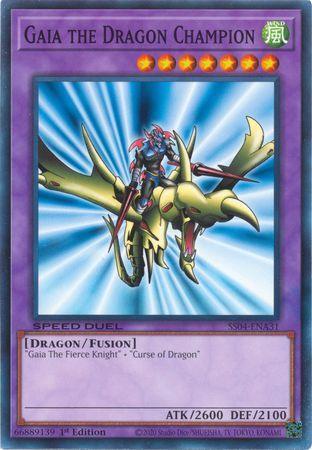 1st Edition, Common, Dragon, Fusion Monster, Speed Duel: Match of the Millennium, Trap Gaia the Dragon Champion [SS04-ENA31] Common - Trading Card World