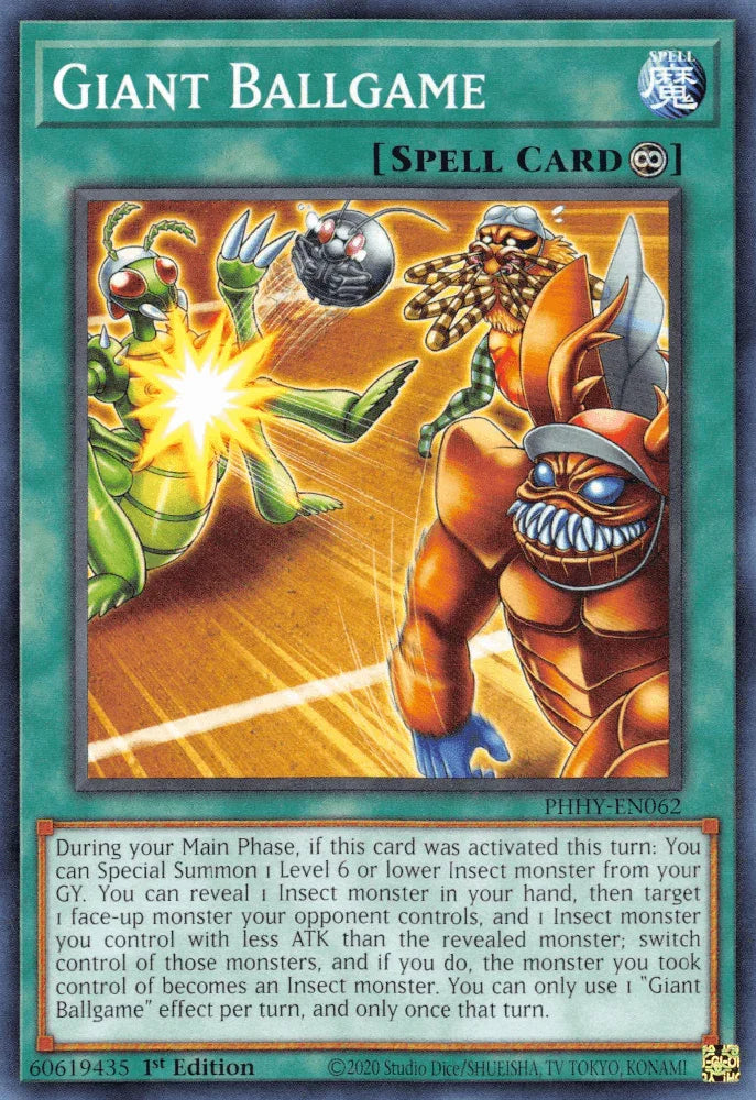 1st Edition, Common, Continuous Spell, Photon Hypernova, Spell Giant Ballgame [PHHY-EN062] Common - Trading Card World