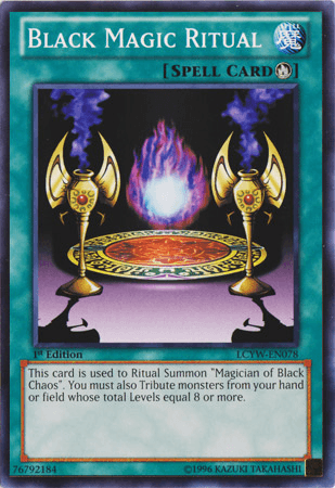 1st Edition, Common, Legendary Collection 3: Yugi's World, Ritual Spell, Spell, Unlimited Black Magic Ritual [LCYW-EN078] Common - Trading Card World