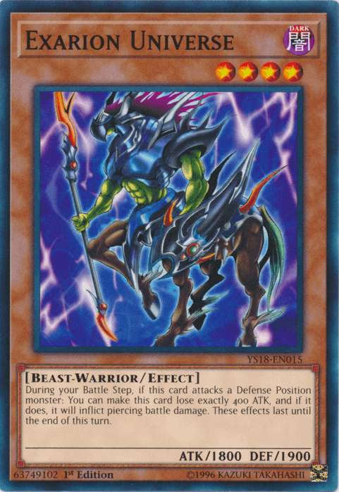 1st Edition, Beast-Warrior, Common, Dark, Effect Monster, Starter Deck: Codebreaker Exarion Universe [YS18-EN015] Common - Trading Card World