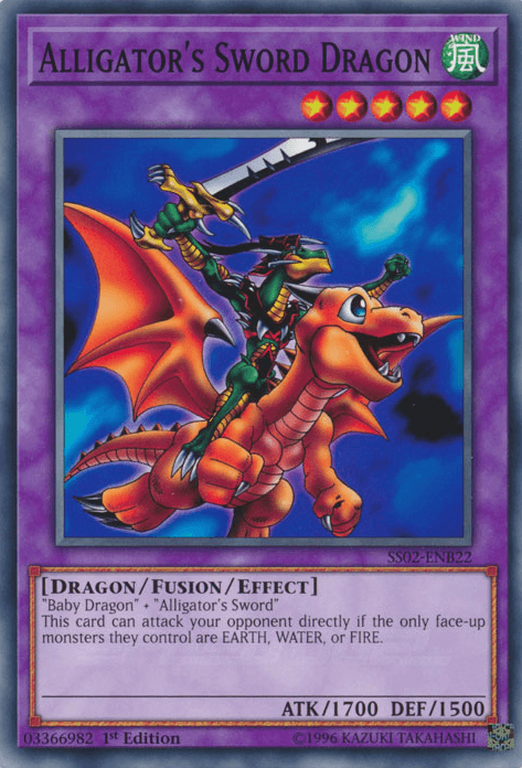 1st Edition, Common, Dragon, Fusion/Effect Monster, Speed Duel: Duelists of Tomorrow, Wind Alligator's Sword Dragon [SS02-ENB22] Common - Trading Card World
