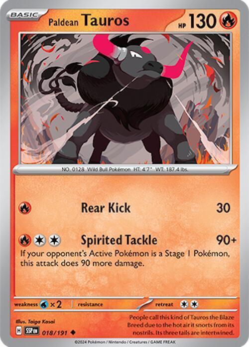 Scarlet & Violet: Surging Sparks Paldean Tauros (018/191) [Scarlet & Violet: Surging Sparks] - Trading Card World
