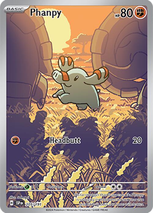 205, Scarlet & Violet: Surging Sparks Phanpy (205/191) [Scarlet & Violet: Surging Sparks] - Trading Card World